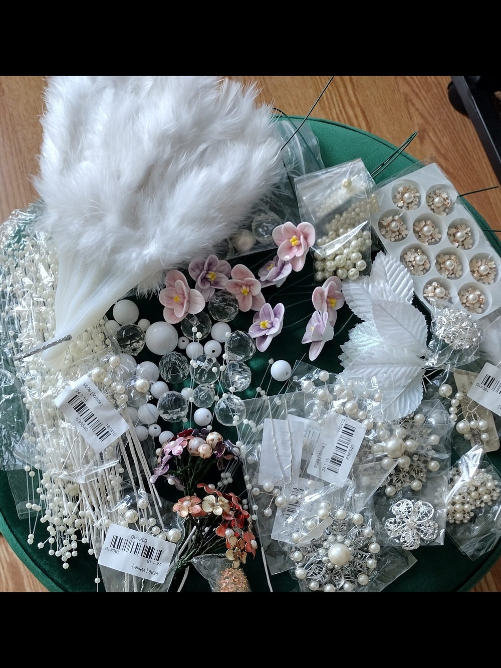 LOT Assorted Bridal Accents Hair Brooches Flower Decor For Craft Wedding